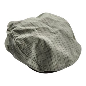 Vintage 90s Nike Men M Golf Swoosh Plaid Flat Cap Hat Leather Bill Driver Preppy